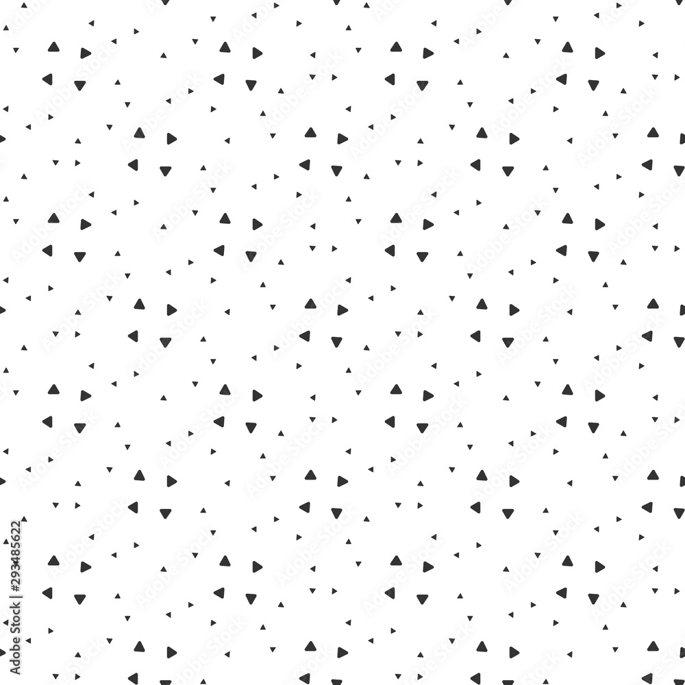 Abstract seamless pattern of black and white triangle confetti. Modern stylish. Design geometric texture for print, vector illustration Abstract seamless pattern of black and white triangle confetti. Modern stylish. Design geometric texture for print, vector illustration