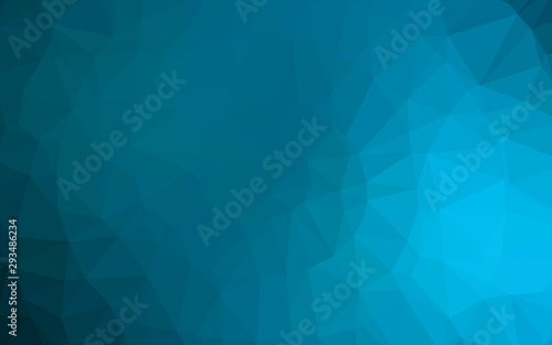 Light BLUE vector polygonal pattern. Shining illustration, which consist of triangles. Polygonal design for your web site.