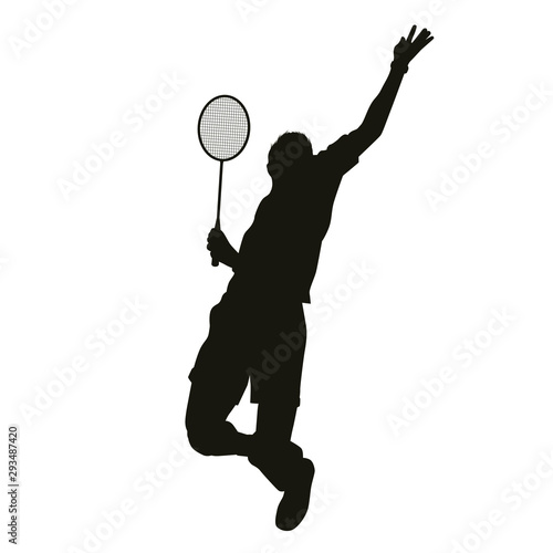 Badminton Player Silhouette