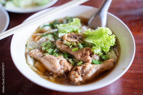 chicken noodle soup thai food