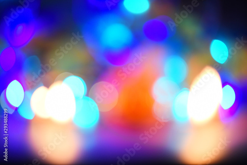 christmas lights green and blue / lights bokeh abstract background multicolored christmas decorate new year