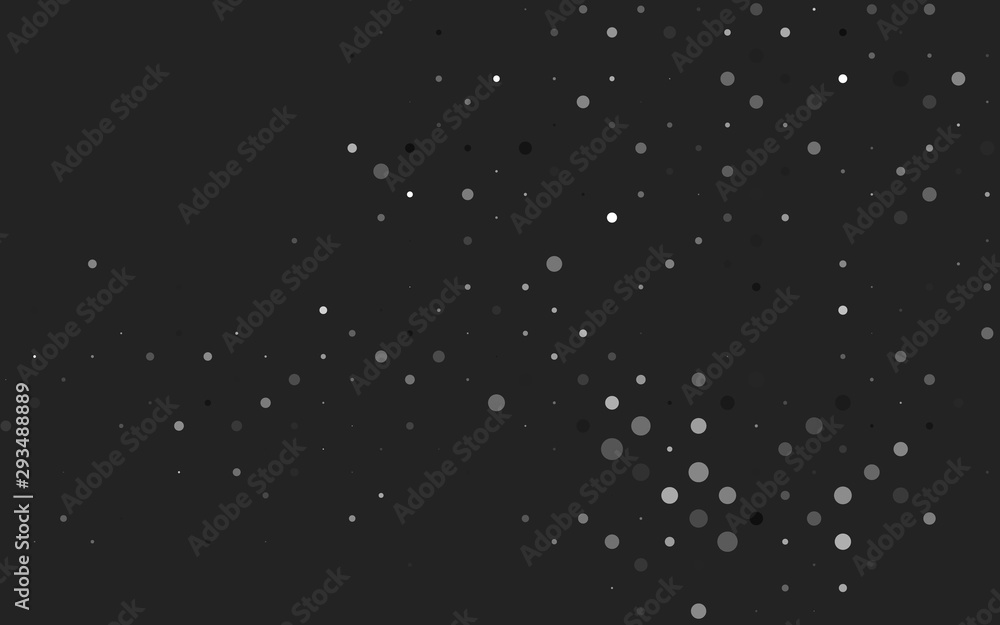 Light Silver, Gray vector pattern with spheres. Beautiful colored illustration with blurred circles in nature style. Template for your brand book.