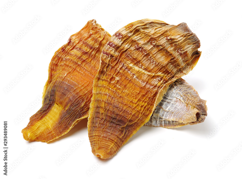 Dry young bamboo shoot on white background Dry young bamboo shoot on white background