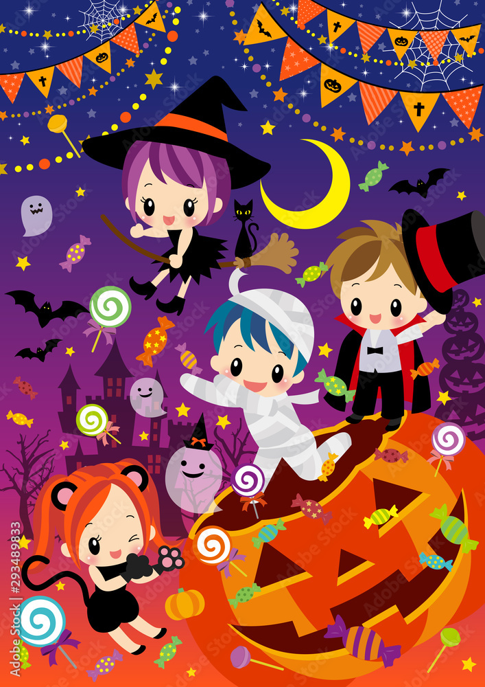 ハロウィンパーティ縦 ハロウィンパーティ縦