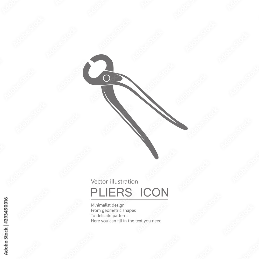 Vector drawn pliers. Isolated on white background. Vector drawn pliers. Isolated on white background.