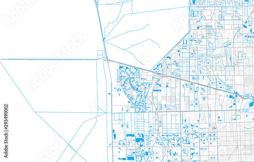Rich detailed vector map of Weston, Florida, USA photo