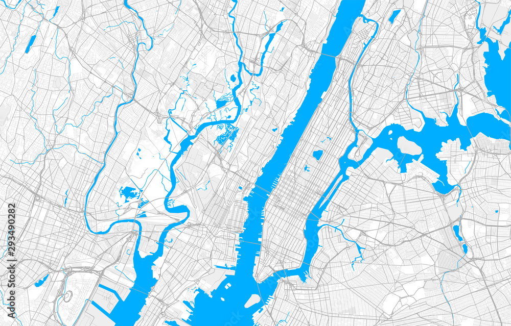 Rich detailed vector map of Union City, New Jersey, USA