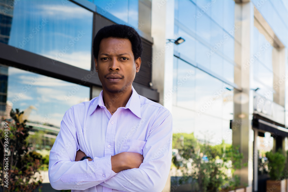Portrait of an handsome businessman outdoor. Portrait of an handsome businessman outdoor.