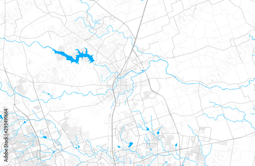 Quadro em tela Rich detailed vector map of Georgetown, Texas, USA