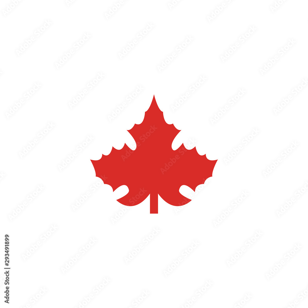 Stylized Autumn Maple Leaf Foliage logo Stylized Autumn Maple Leaf Foliage logo