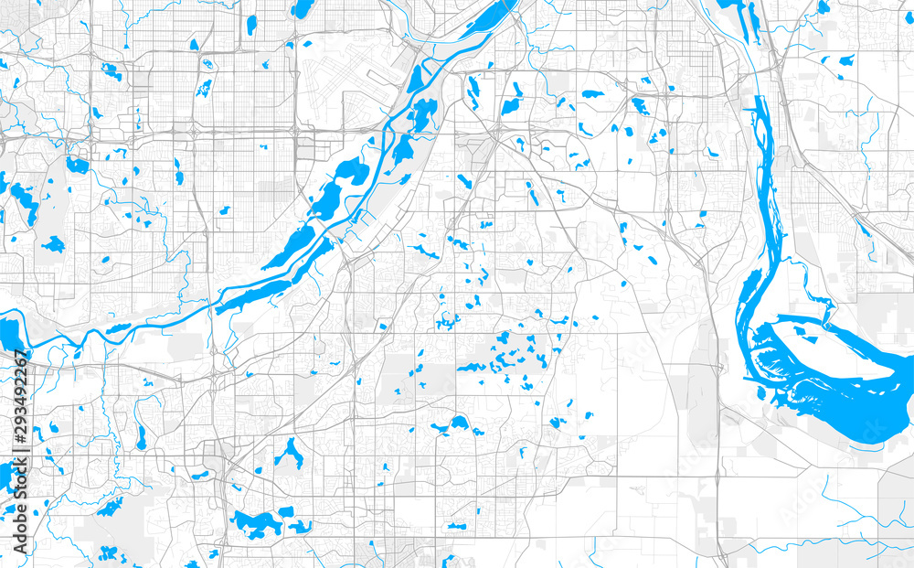 Rich detailed vector map of Eagan, Minnesota, USA Stock Vector Adobe