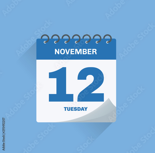 Day calendar with date November 12.