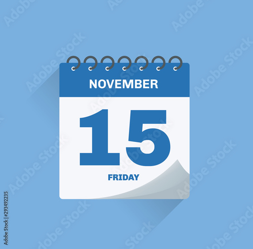 Day calendar with date November 15.