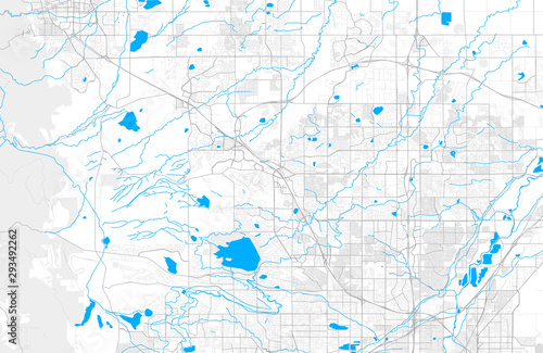 Rich detailed vector map of Broomfield, Colorado, USA