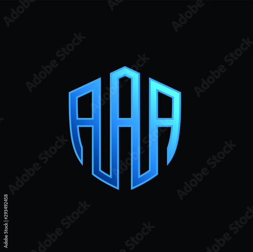 letter aaa sheild logo vector downlaod
