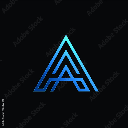 letter aaa modern logo vector download