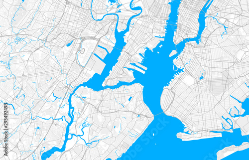 Rich detailed vector map of Bayonne, New Jersey, USA photo
