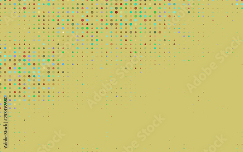 Light Multicolor, Rainbow vector background with bubbles. Beautiful colored illustration with blurred circles in nature style. Pattern for ads, booklets.
