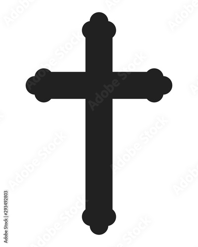 cemetery cross christianity isolated icon
