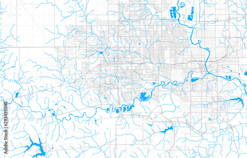 Rich detailed vector map of West Des Moines, Iowa, USA © netsign