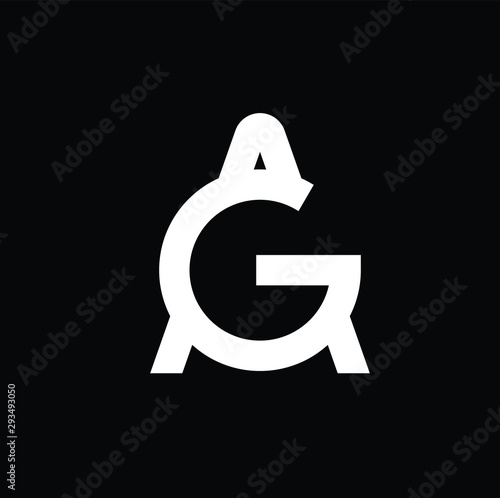 letter ag flat logo vector download