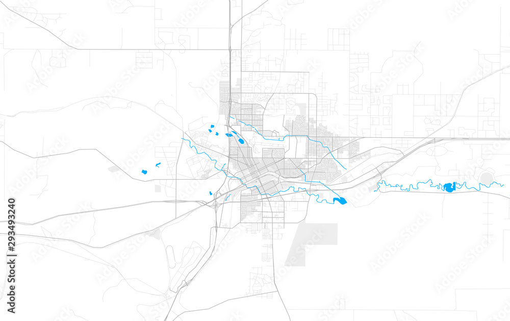 Rich detailed vector map of Cheyenne, Wyoming, USA Stock Vector Adobe