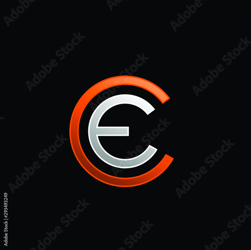 modern letter ce logo vector download