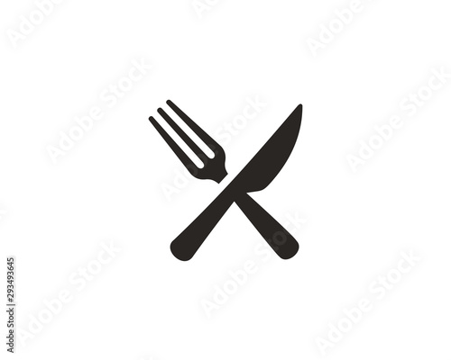 Fork and knife icon symbol vector