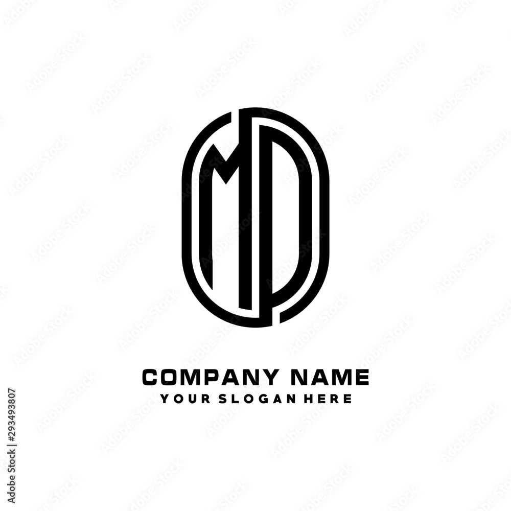 Initial Letter MO Linked Rounded Design Logo, Black color. feminine outline logo design Initial Letter MO Linked Rounded Design Logo, Black color. feminine outline logo design