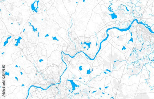 Rich detailed vector map of Haverhill, Massachusetts, USA
