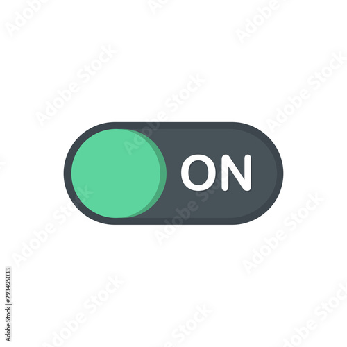On toggle switch button.