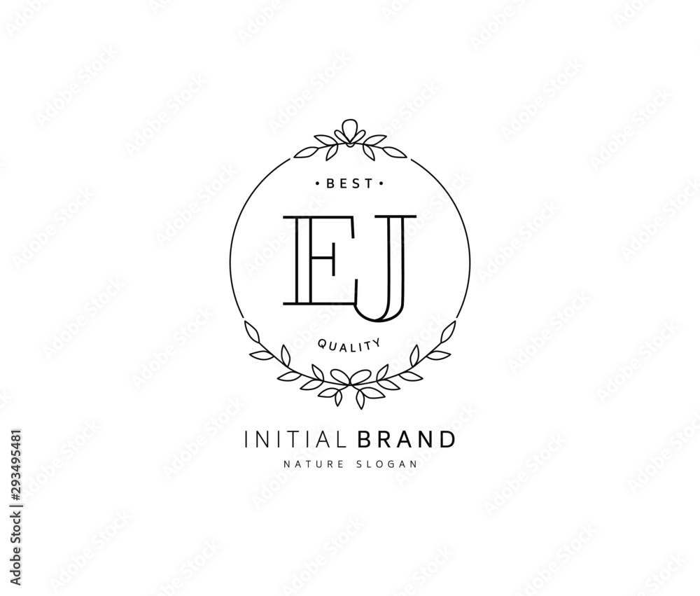 E J EJ Beauty vector initial logo, handwriting logo of initial signature, wedding, fashion, jewerly, boutique, floral and botanical with creative template for any company or business. E J EJ Beauty vector initial logo, handwriting logo of initial signature, wedding, fashion, jewerly, boutique, floral and botanical with creative template for any company or business.