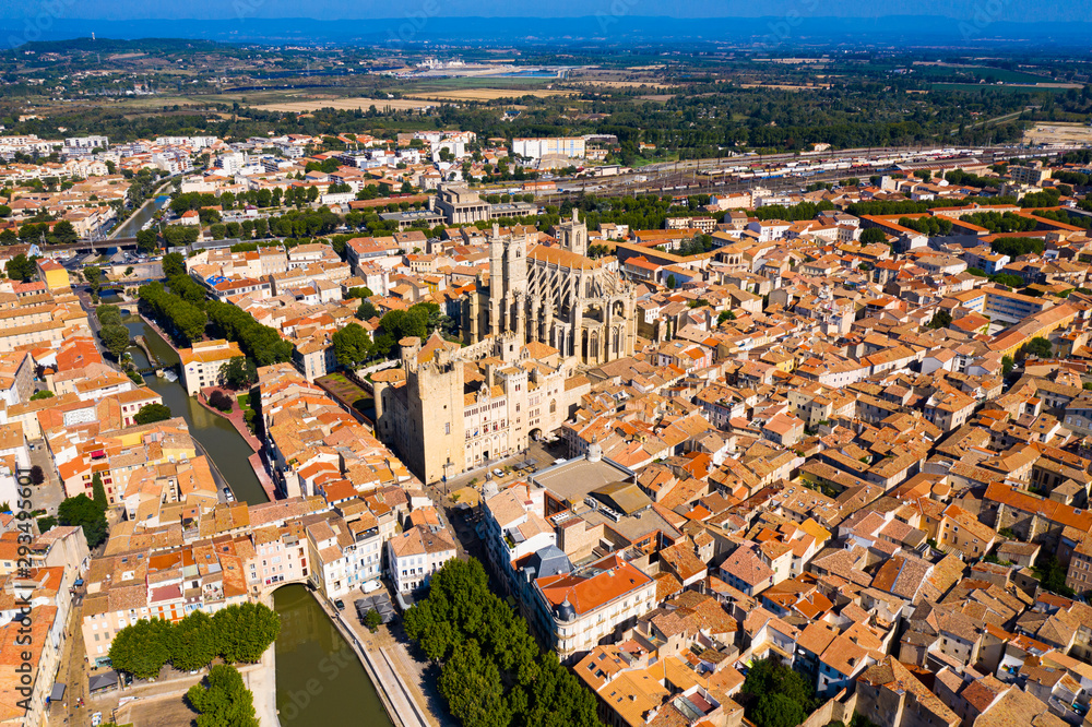 Aerial view of Narbonne, France