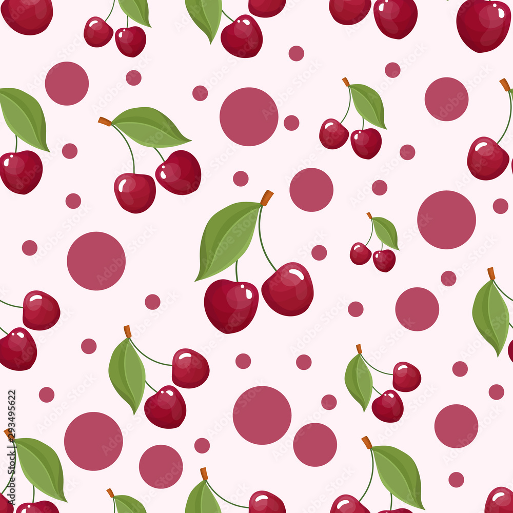 Cherry Seamless Pattern Template Cherry Seamless Pattern Template