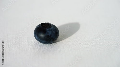 close up view on fresh blueberry on white background