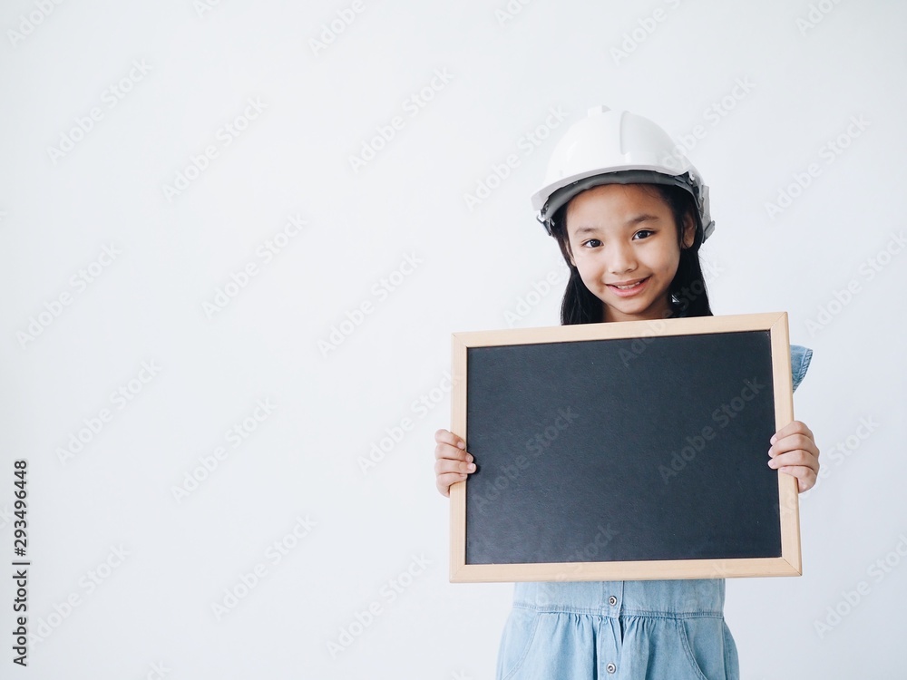 girl with blank board girl with blank board