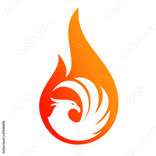 Charming Phoenix Illustration for Icon or Logo concept