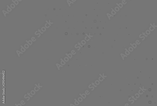 Light Silver, Gray vector background with circles, rectangles.