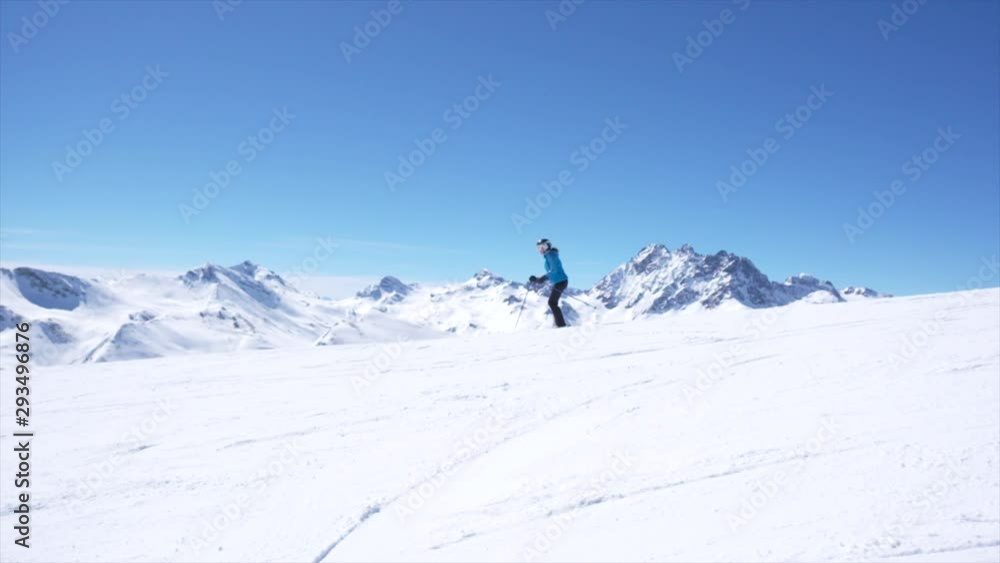 skiers in ischgl val gronda top of the mountain skiers in ischgl val gronda top of the mountain