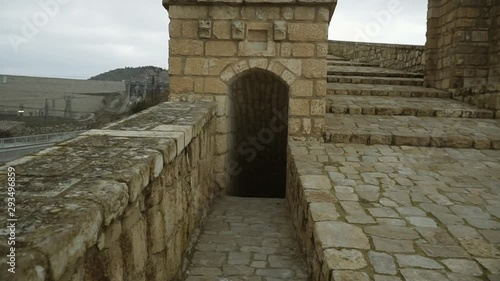 STAIRS AND TUNNEL ENTRY OVER THE HISTORIC MALABADI BRIDGE IN DIYARBAKIR, TURKEY photo