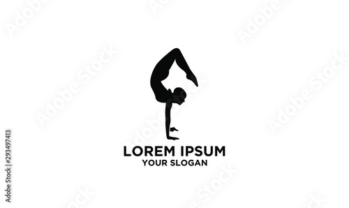 women yoga logon icoo0n design vector