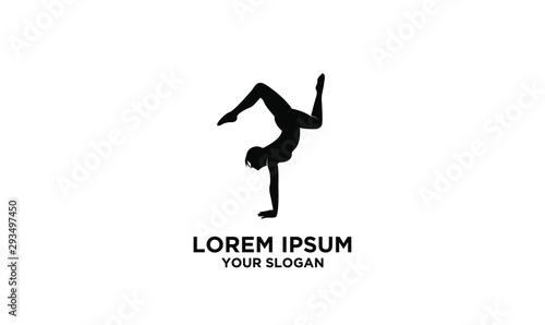 women yoga logon icoo0n design vector