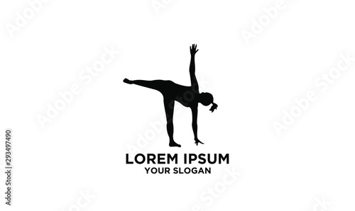 women yoga logon icoo0n design vector