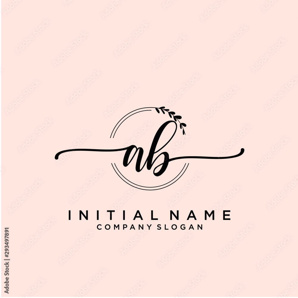 AB Beauty vector initial logo, handwriting logo. AB Beauty vector initial logo, handwriting logo.