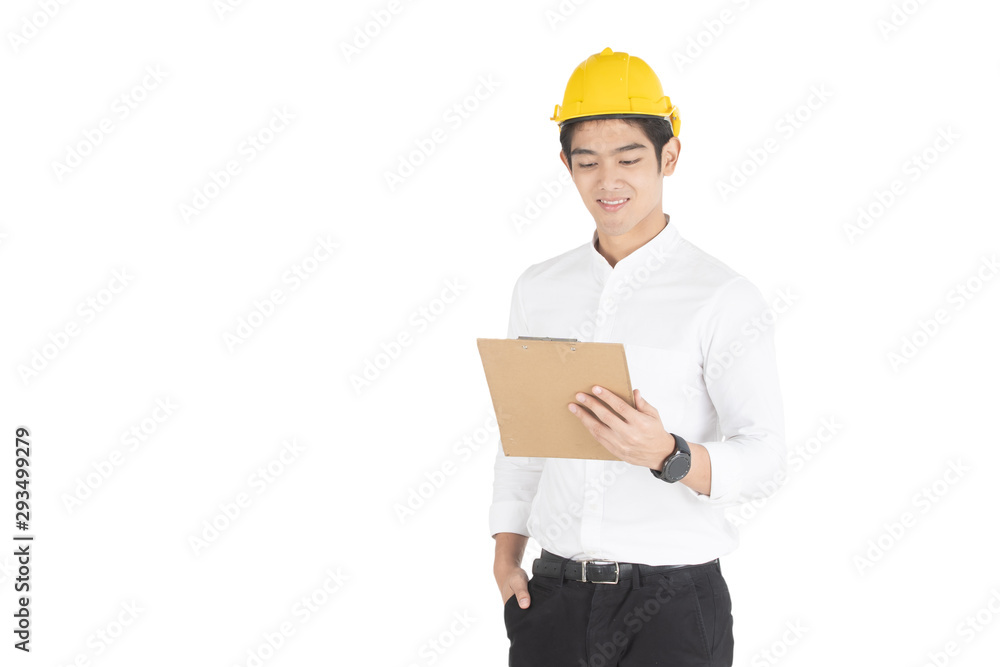 Smart Asian engineer portrait. Smart Asian engineer portrait.