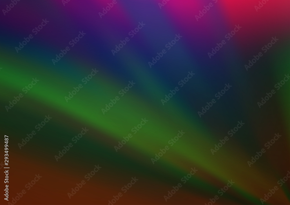 Obraz premium Dark Multicolor, Rainbow vector glossy abstract background. Colorful abstract illustration with gradient. A completely new design for your business.