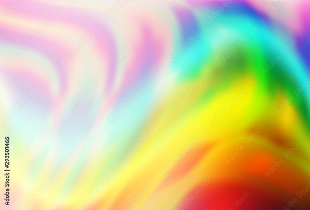 Obraz premium Light Multicolor, Rainbow vector template with bent ribbons.