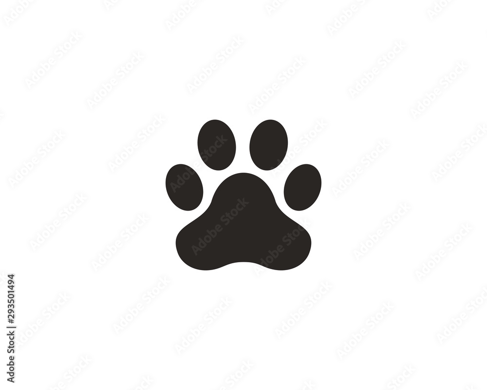Paw print icon symbol vector Paw print icon symbol vector