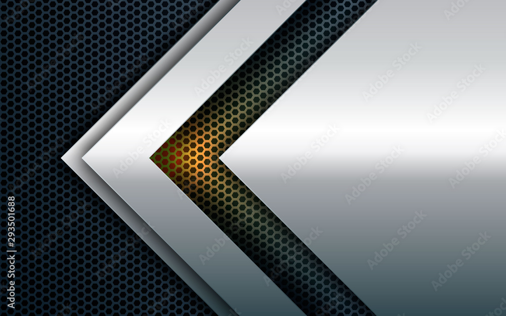 White abstract dimension on black texture background. Realistic overlap layers texture with gold lights element decoration. White abstract dimension on black texture background. Realistic overlap layers texture with gold lights element decoration.