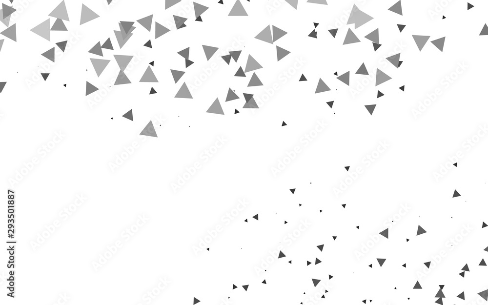 Light Silver, Gray vector template with crystals, triangles. Glitter abstract illustration with triangular shapes. Pattern for busines ad, booklets, leaflets Light Silver, Gray vector template with crystals, triangles. Glitter abstract illustration with triangular shapes. Pattern for busines ad, booklets, leaflets